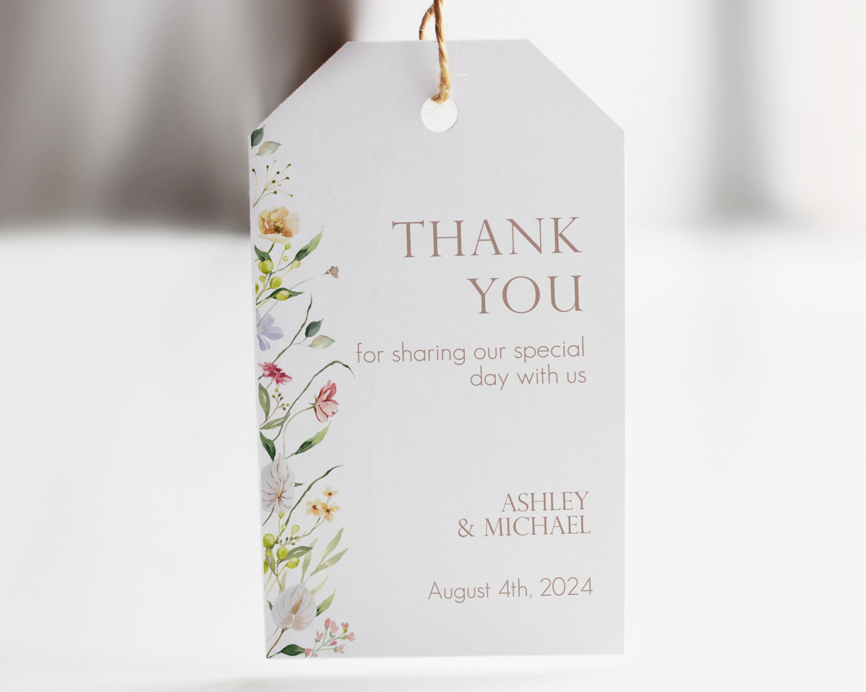 Gift Tag Editable Template Thank You Tag Template Printable - Etsy