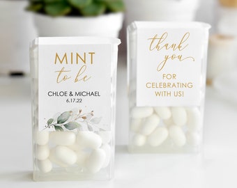 Mint To Be Label Template, Editable Tic Tac Wraparound, Editable Mint Candy Sticker, Greenery Tic Tac, Party Shower Mint Favor Sticker -GGW3