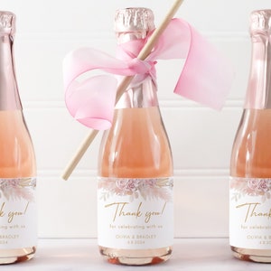 Mini Champagne Label Template, Printable Mini Wine Bottle Labels ...
