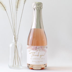 Mini Champagne Label Template, Printable Mini Wine Bottle Labels ...