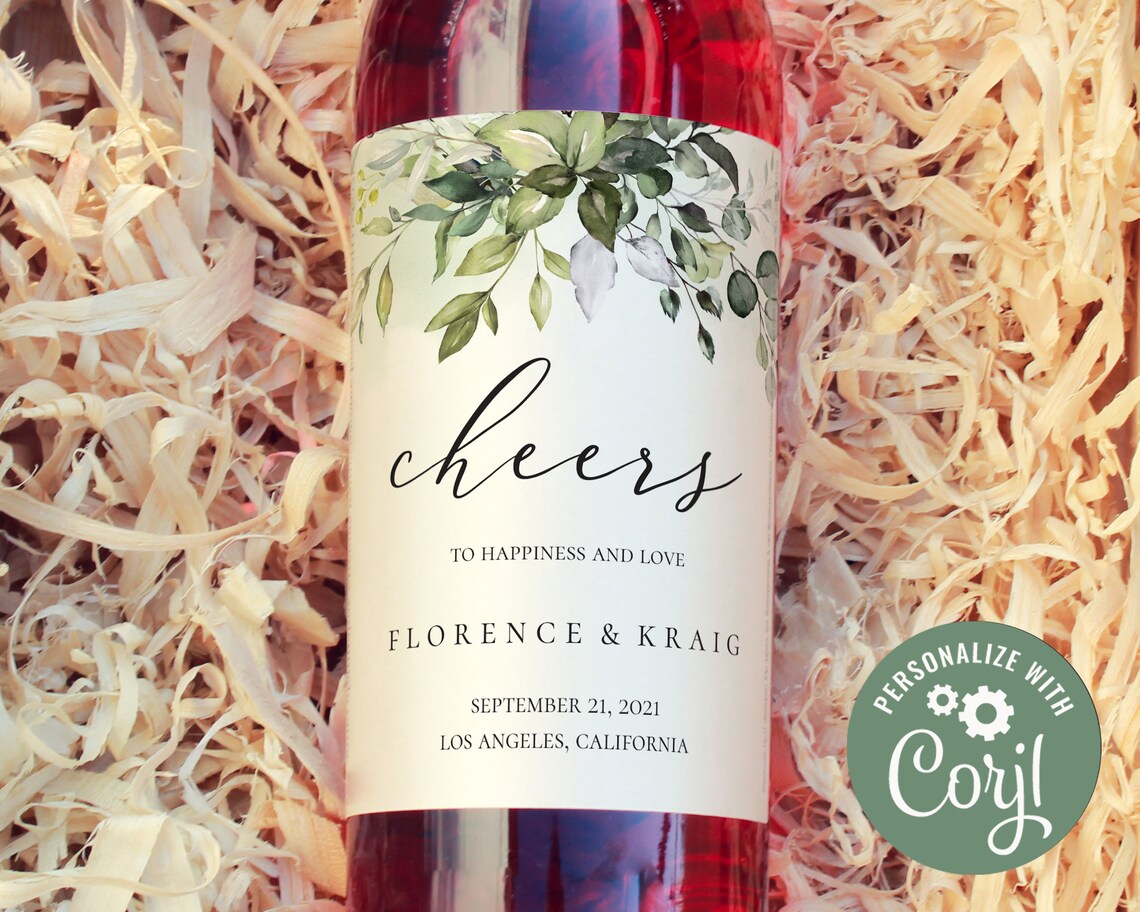Wine Label Template Editable Wine Label DIY Wine Bottle | Etsy Canada