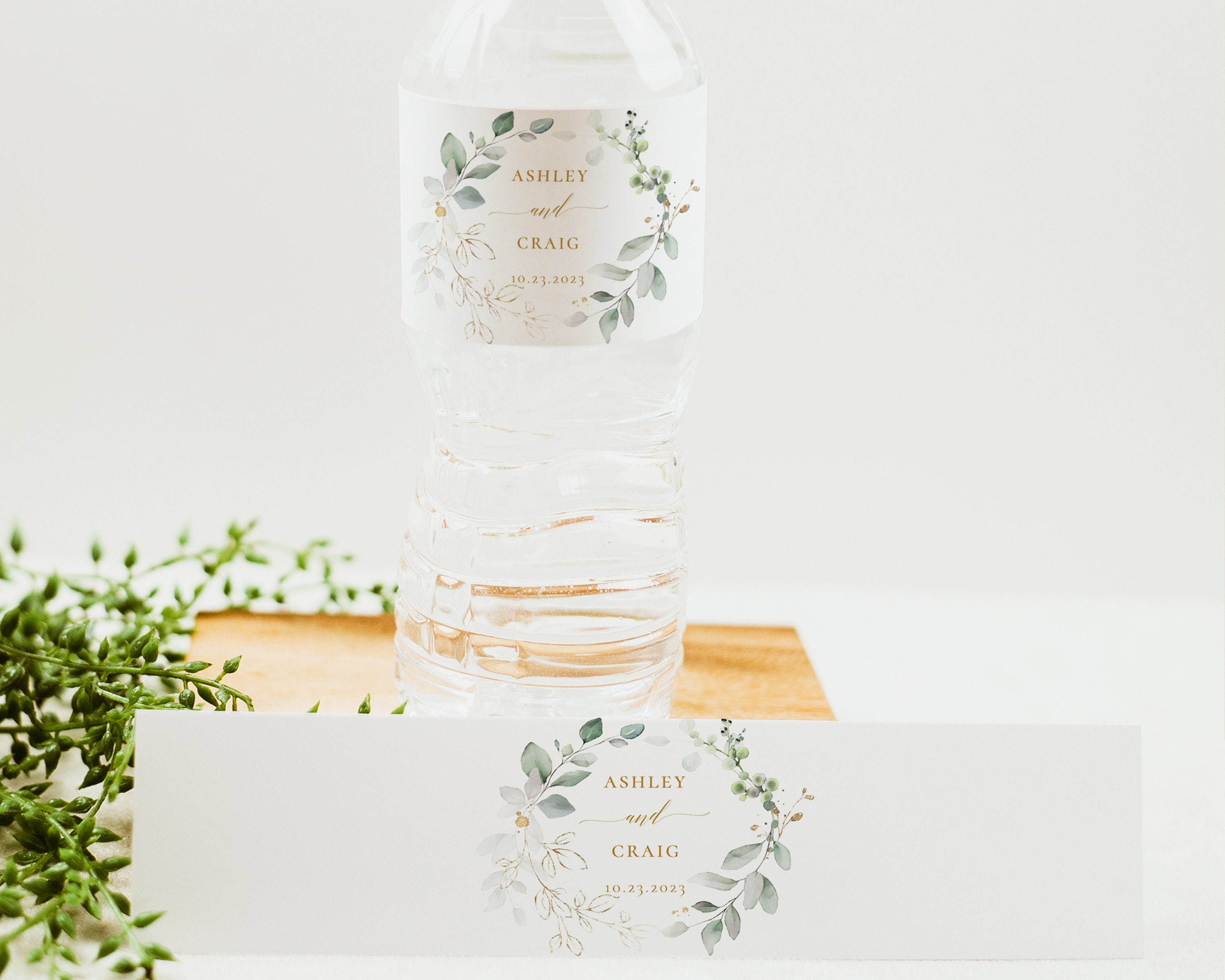 Water Bottle Label Editable Template, Printable Water Bottle Label ...