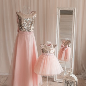 Mommy And Me Dresses, Mother Daughter Matching Set, Baby Girl Dress, Birthday Outfit, Photo Shoot Gowns, Photo Props Dresses, Formal Dresses