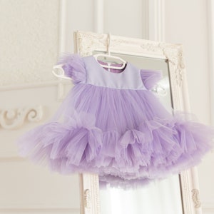 Birthday Dress 1 Year Old, Lilac Toddler Dress, Back To School Dress, Toddler Formal Dress, First Day Of School Dress, 1st Birthday Dress