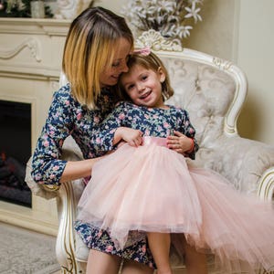 Mother Daughter Matching Dresses, Mommy And Me Spring Dress, Matching Mom And Baby Dress, Spring Photoshoot, Wedding Guest Dress, Formal image 5