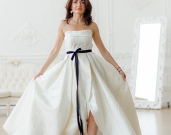 Welcome Party Dress Bride Strapless, Modern Maxi Dress With Flowy Skirt, Bridal Reception Dress, Wedding Event Dress, Basque Waist Gown - Etsy Welcome Party Dress Bride Strapless, Modern Maxi Dress With Flowy Skirt, Bridal Reception Dress, Wedding Event Dress, Basque Waist Gown - Etsy