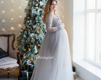 Maternity Dress For Photo Shoot, Maternity Wedding Dress Bride, Pregnancy Gown For Photoshoot, Tulle Maternity Ball Gown, Photography Props
