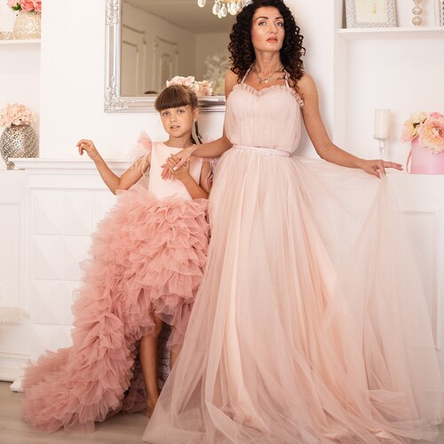 Mommy and Me Dresses Blush Mother Daughter Matching Outfits - Etsy