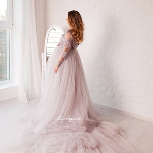 Sukienka ciążowa na sesję zdjęciową, Suknia ślubna ciążowa, Sukienka ciążowa na baby shower, Rekwizyty do zdjęć ciążowych, Koronkowa sukienka dla przyszłej mamy