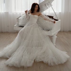 Tulle Wedding Dress Etsy
