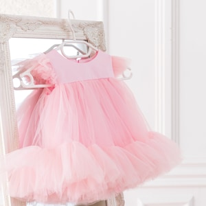 Pink Tulle Baby Dress, Flower Girl Dress, Summer Dresses, Toddler Tulle Party Dress, Kids And Baby Clothing, Cute Princess Dress, Birthday