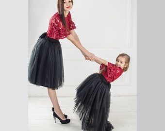 Mother Daughter Matching Halloween Dress, Mommy And Me Vampire Outfit, Horror Photoshoot, Witch Costume, Spooky Dress, Burgundy Dress