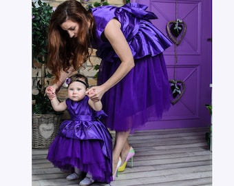 Matching Tutu Mother Daughter, Mommy and Me Outfits, Mommy and Me Tutu Dresses, Mother Daughter Matching Dresses Dress Outfits, Ultra Violet