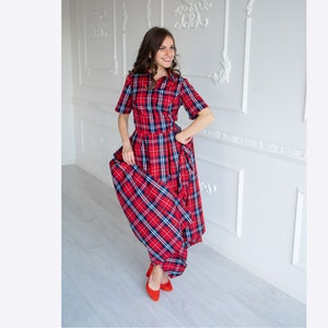 Tartan clothes for women clearance