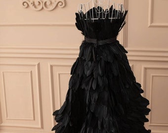 tuckernuck black feather dress Black Detail Faux Feather Dress  Marcy Boutique