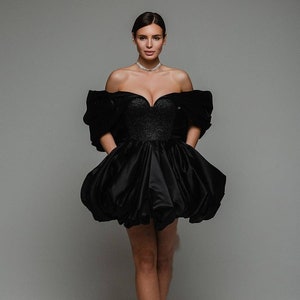 strapless open back dress Off-The-Shoulder Long Beaded Prom Dress with Wrap Eggplant / 8 main image 1