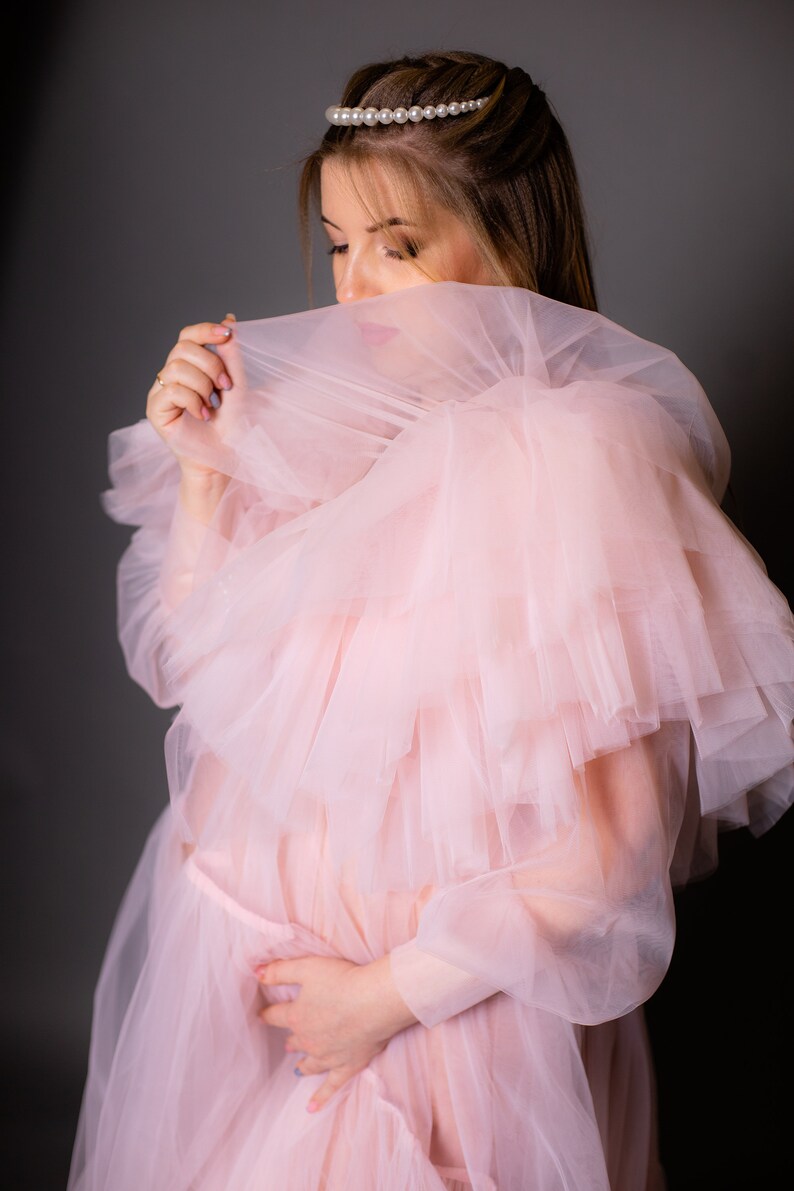 tulle robe for photoshoot