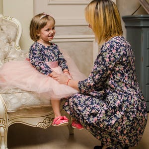 Mother Daughter Matching Dresses, Mommy And Me Spring Dress, Matching Mom And Baby Dress, Spring Photoshoot, Wedding Guest Dress, Formal image 3