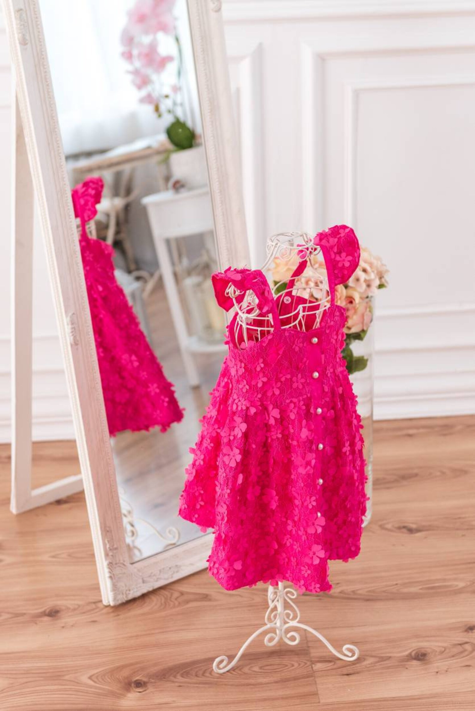 Hot Pink Matching Dresses Mommy and Me Dress Photoshoot - Etsy
