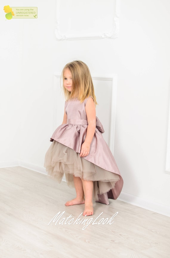 Birthday Dress For Girl, Baby First Birthday Dress, Dusty Rose Dress, High Low Tutu Dress, Flower Girl Dress, Minimalist Dress, Fall Fashion