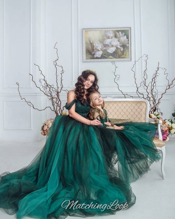 Emerald Green Dress Tulle Gown Matching 