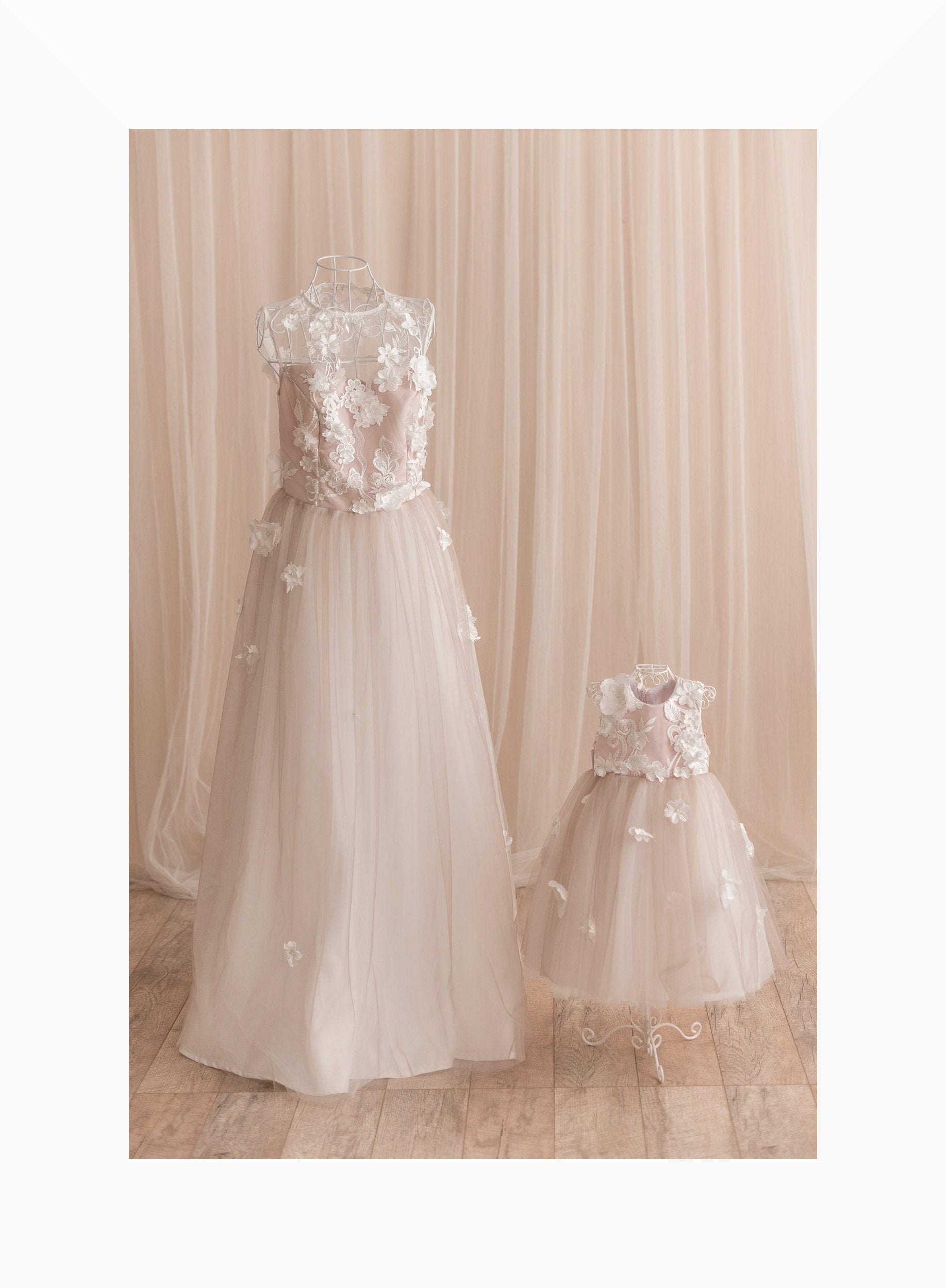 Mother Daughter Matching Wedding Dress Mommy and Me Outfit | Etsy
