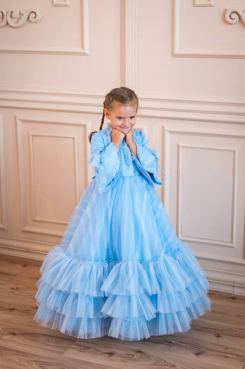 royal blue toddler dress Rebecca flower girl dress royal blue
