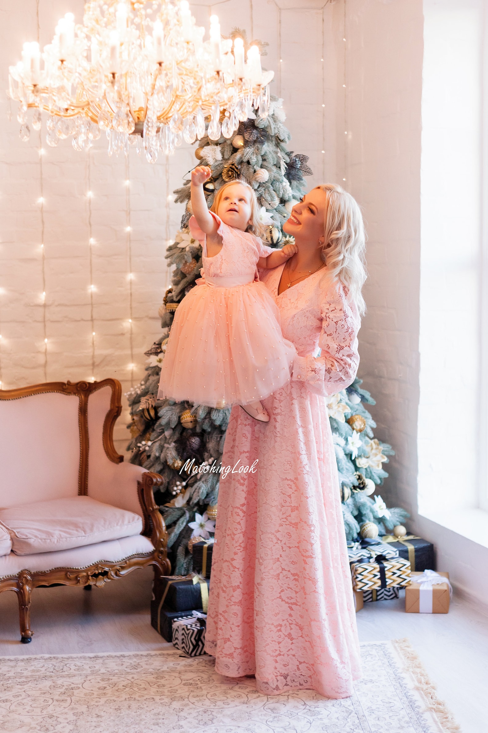 Mommy and Me Christmas Dresses Mother Daughter Matching - Etsy