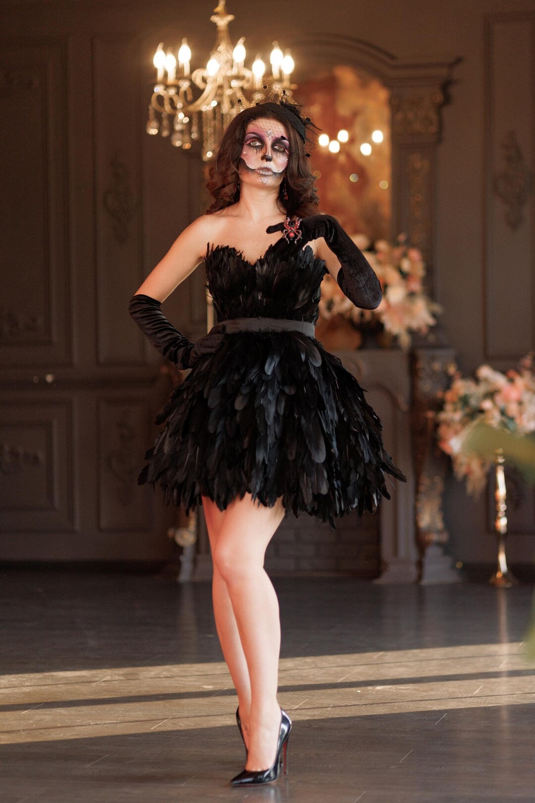 ワンピース Black swan mini dress treat urself treat ürself Black swan mini dress