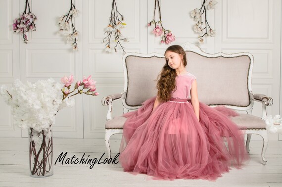 Abito Da Principessa Per Bambina: Tutù Fiori E Paillettes, Rosa 3-4 Anni, Perfetto Per Matrimoni E Compleanni