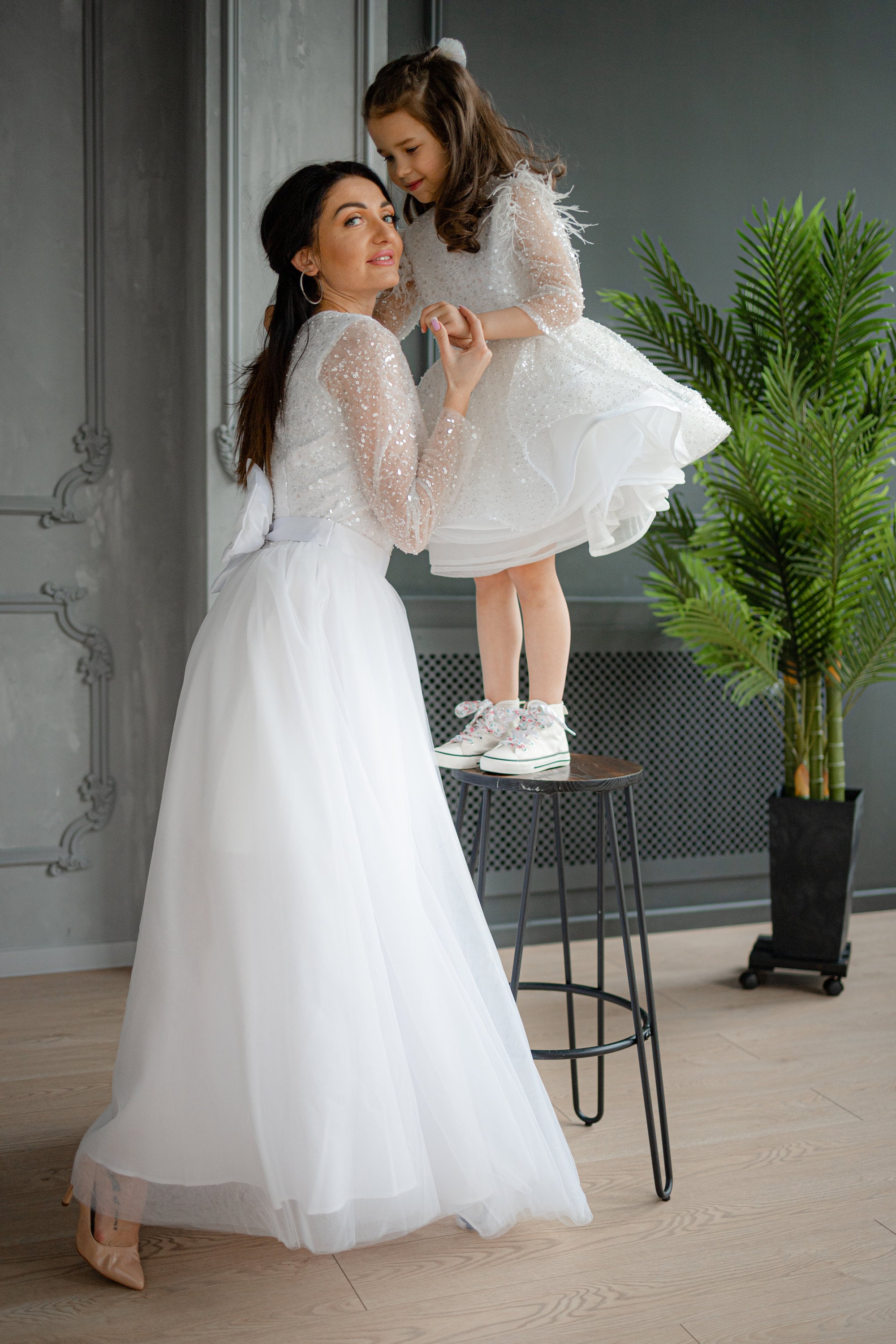 Communion Party Communion Dress For Mother Mommy And Me White Dress, Baptism  Dress, Mother Daughter Wedding