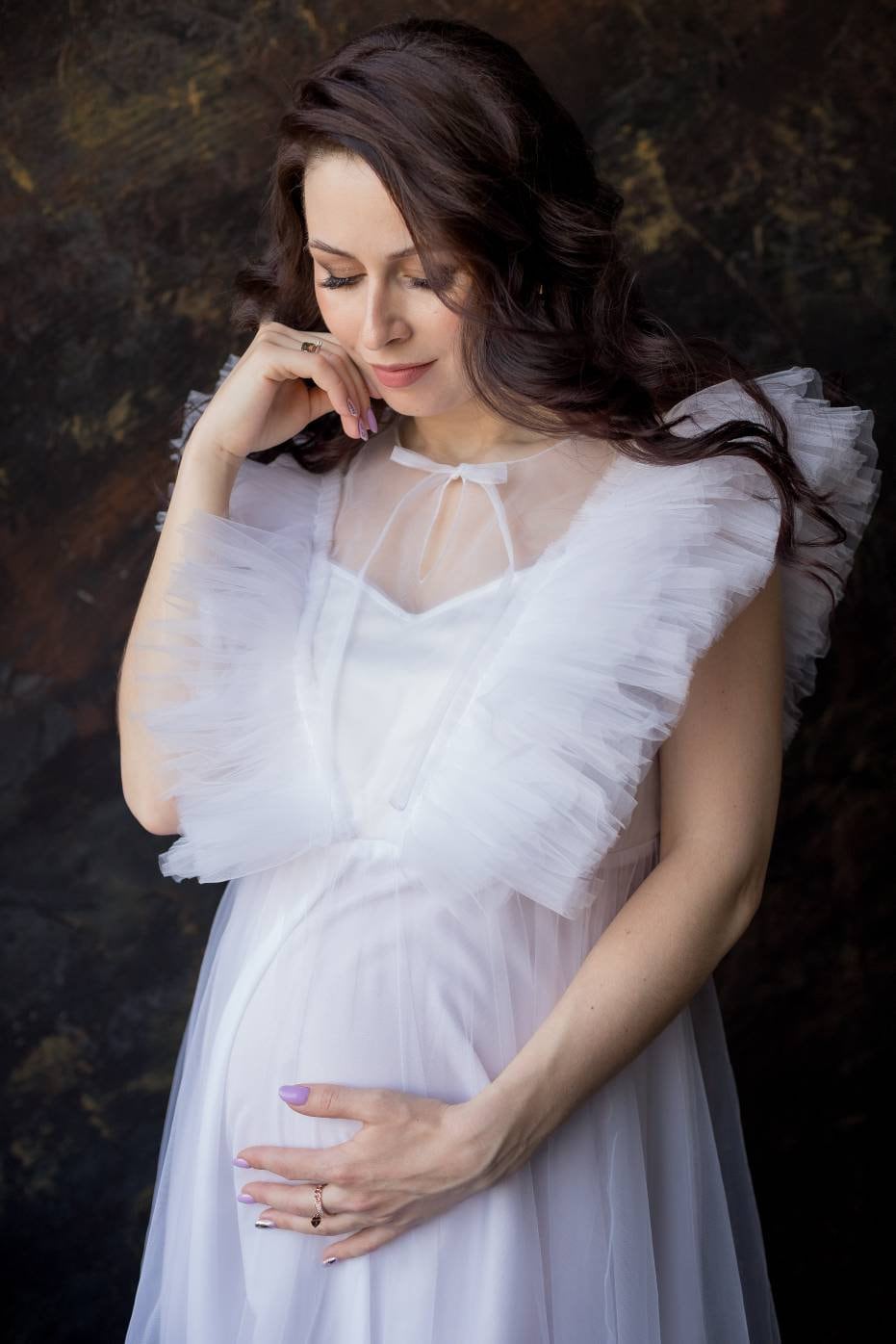 White Tulle Maternity Dress Photoshoot Gown White Sheer - Etsy