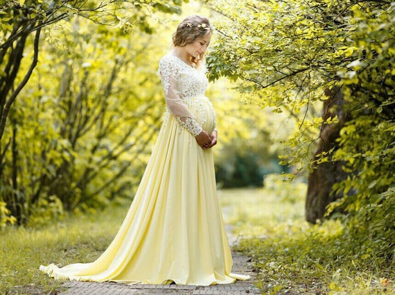 yellow baby shower dress