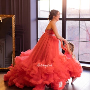 Ruffles Mother Daughter Matching Gowns MGD144 main image 1