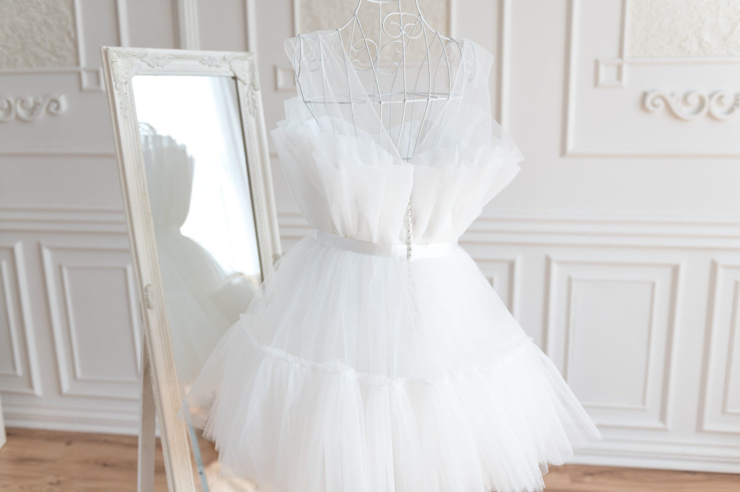 princess polly baby blue dress Short Wedding Dress, Mini Beach Wedding Dress, Courthouse Wedding Dress,  White Tulle Italian Wedding Dress, Bridal Reception Dress, Party