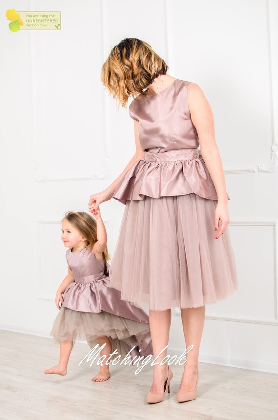 Birthday Dress For Girl, Baby First Birthday Dress, Dusty Rose Dress, High Low Tutu Dress, Flower Girl Dress, Minimalist Dress, Fall Fashion