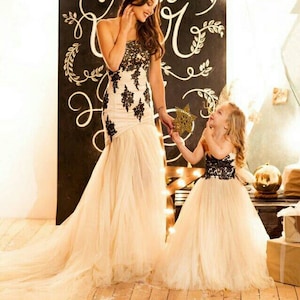 Mother Daughter Matching Dress, Mommy And Me Dress, Tulle Matching Dress, Girl Matching Dress, Flower Girl Dress,1st Birthday Matching Dress