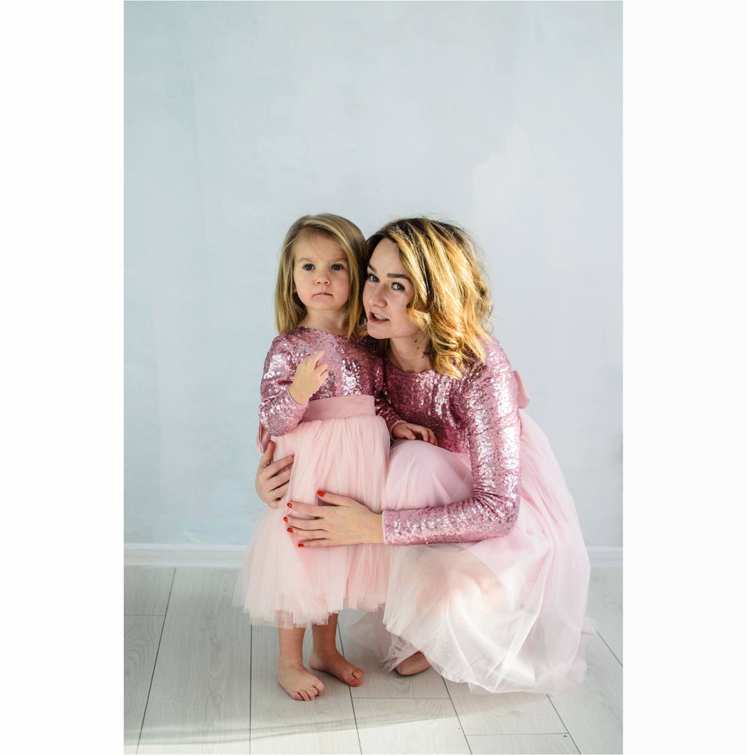 Mommy and Me Sequin Dresses, Baby Birthday Dress, Matching Mother