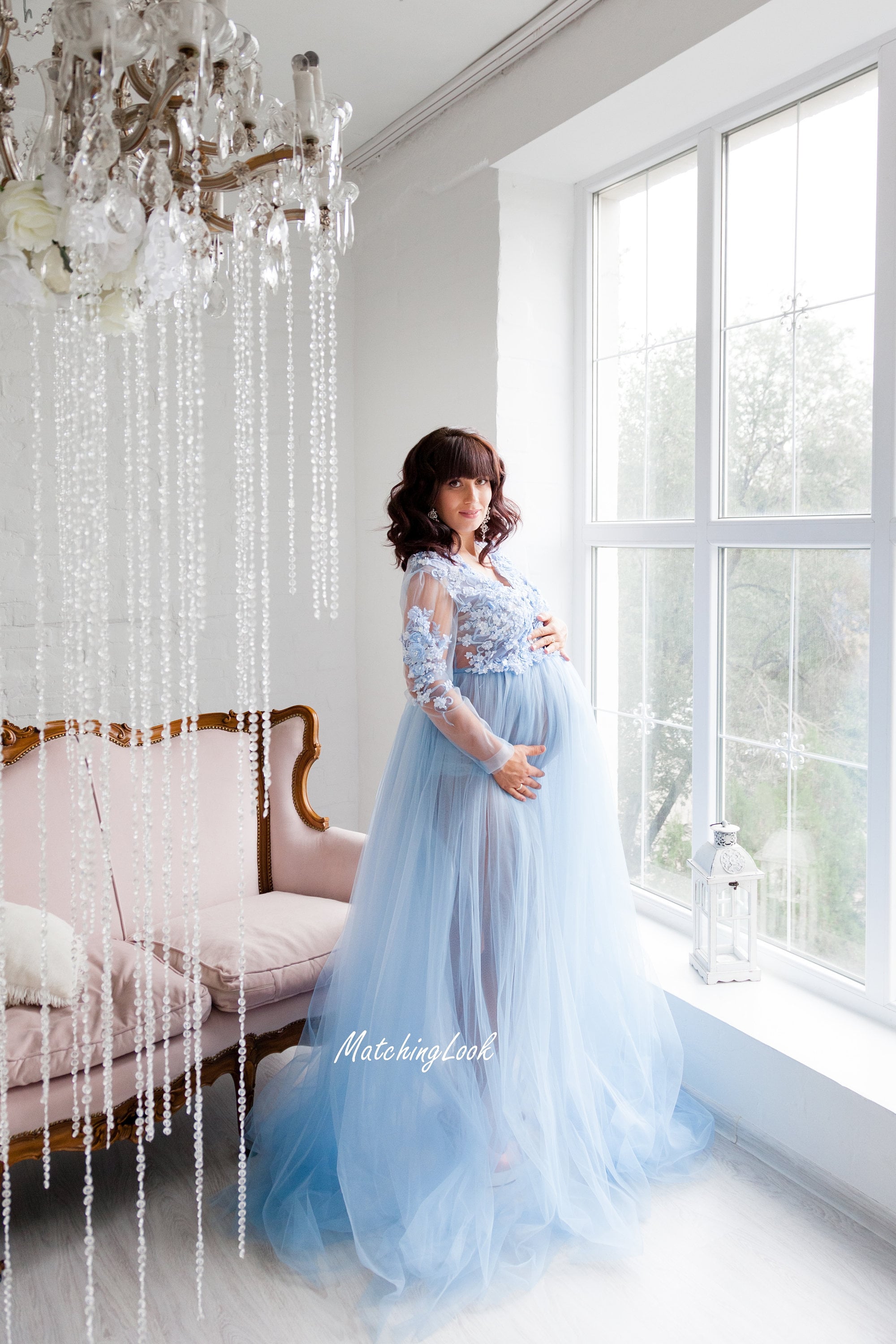 Maternity Dress for Baby Shower Blue Maternity Dress Etsy