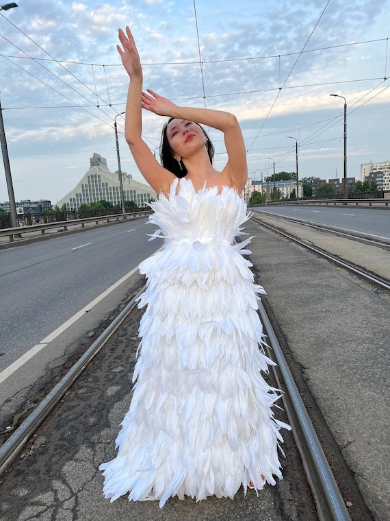 white christmas dresses FIONA WHITE FEATHER CORSET MINI DRESS main image 1