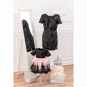 Sparkling Sequin Dresses, Mother Daughter Matching Dress, Mommy and Me Dress, Photo Shoot Dress, 1st Birthday Dress, Special Occasion Dress