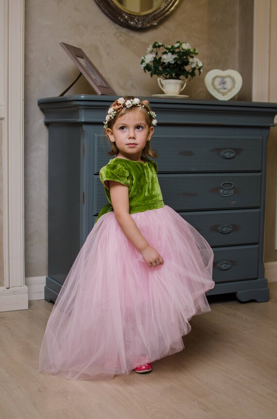 Buy Md Kidz 1 3 Years Old Newborn Girl Birthday Party Dress Kids Summer Clothes Fancy Baby Flower Frock Pink At Amazon In