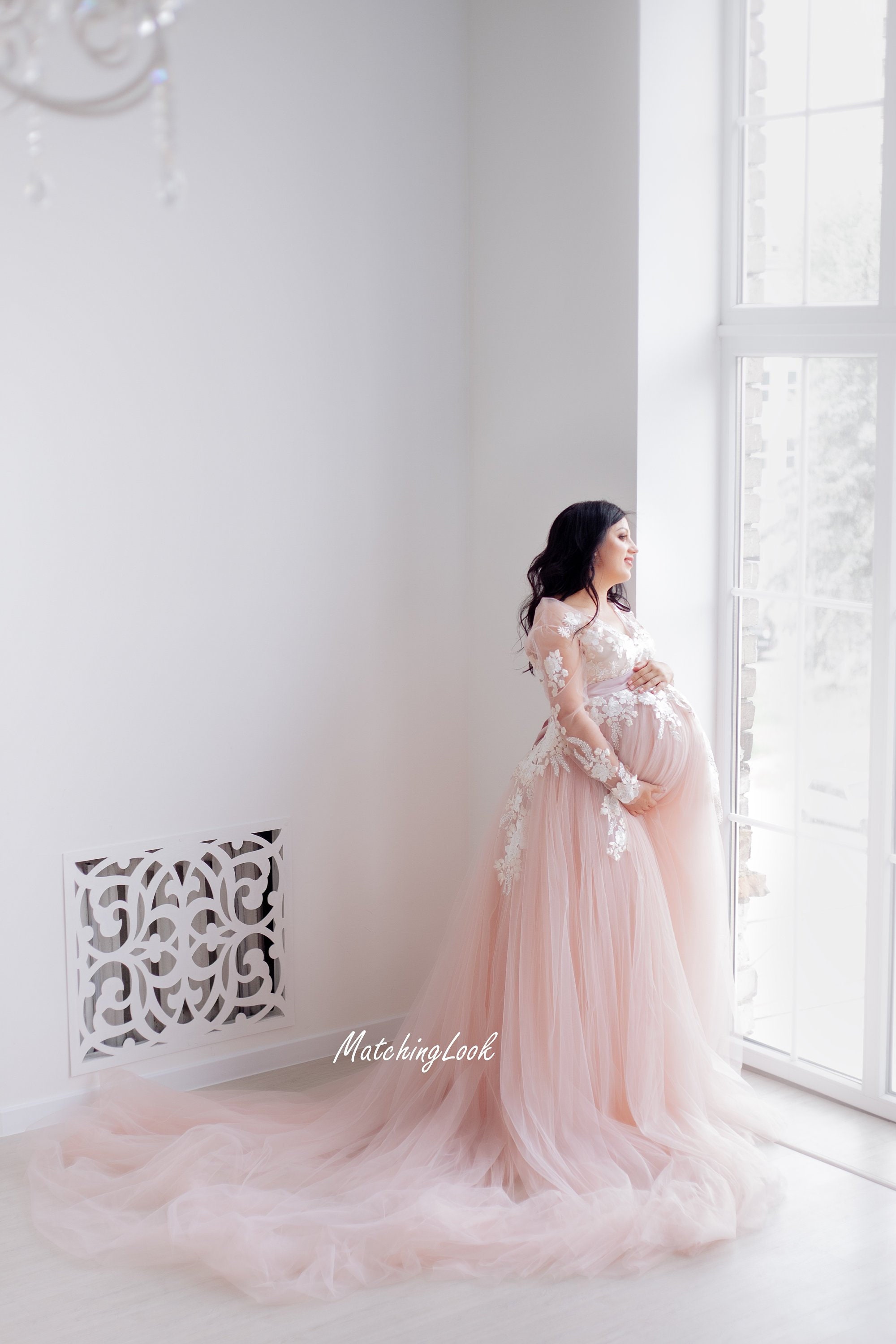 pink blush maternity lace dress PinkBlush White Lace Overlay Maternity Maxi Dress