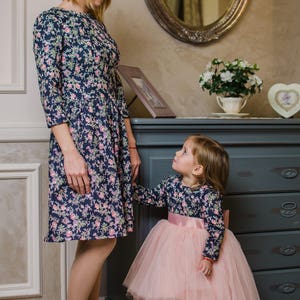 Mother Daughter Matching Dresses, Mommy And Me Spring Dress, Matching Mom And Baby Dress, Spring Photoshoot, Wedding Guest Dress, Formal image 2