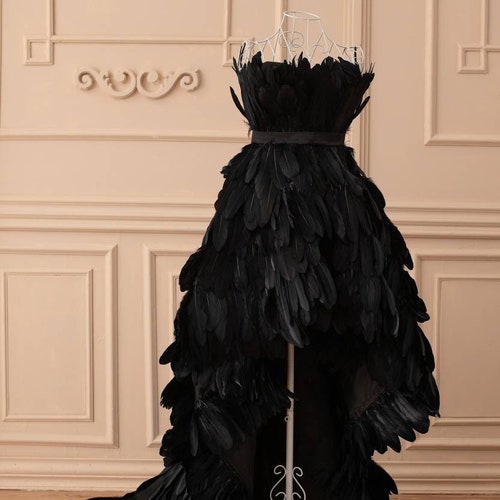 tuckernuck black feather dress TRIANA