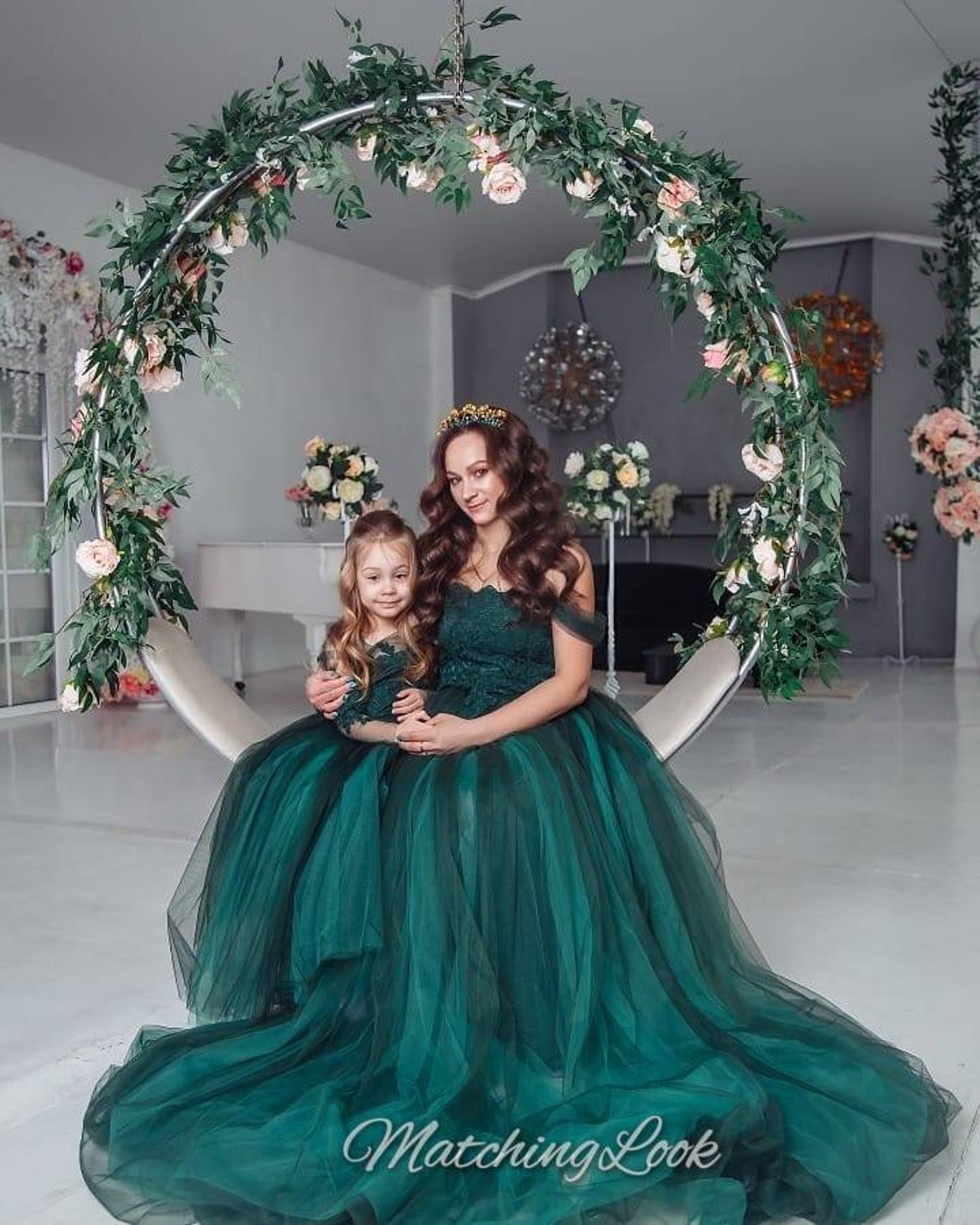 Emerald Green Wedding Dress Mommy And Me Dresses For image 2