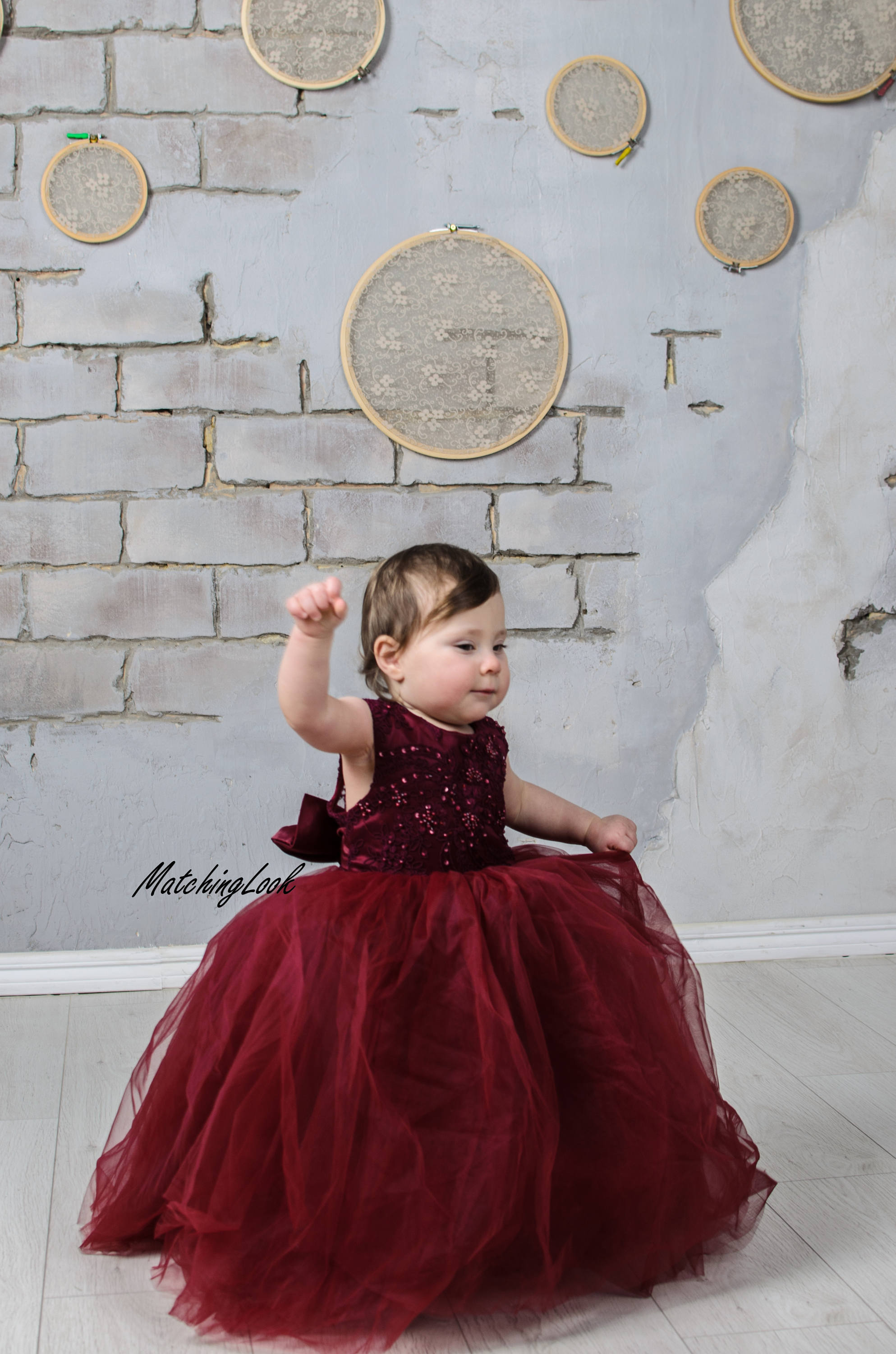 Matchinglook White Flower Girl Dress