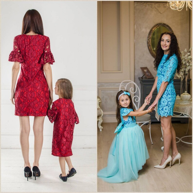 Mother Daughter Matching Dress, Mommy and Me Outfit, Girl Birthday Dress, Photo Session Dress, Mommy and Me Dress, Peach Dress, Formal image 4