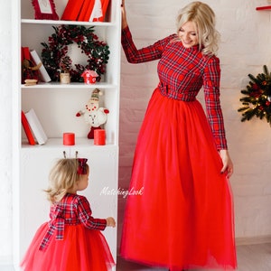 Mommy and Me Christmas Dress Holiday Outfit Mother Daughter - Etsy