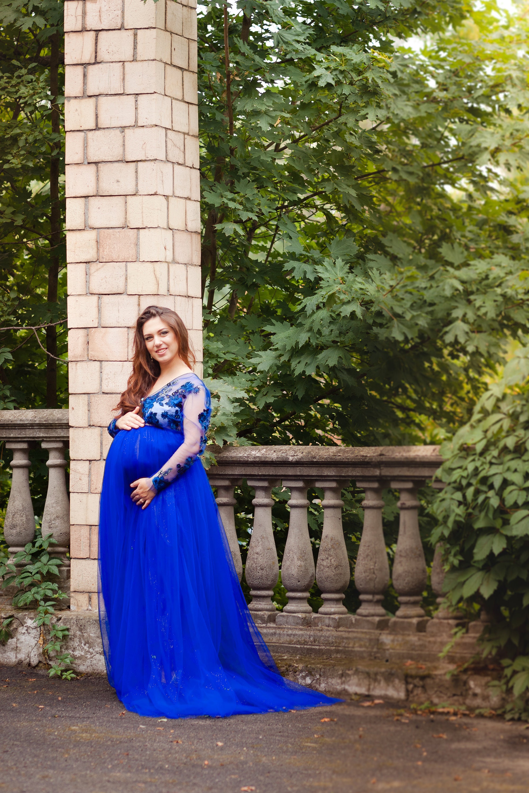 Royal Blue Tailored Maternity Dress